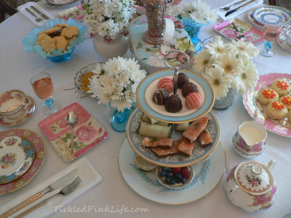 Pink And Blue Spring Tea